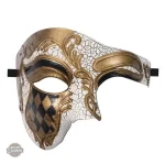 Masque de Fantôme Masculin de l’Opéra en style vénitien