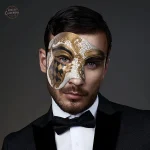 Masque demi-visage vintage inspiré par l'Opéra
