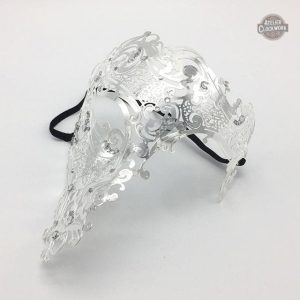 Masque demi visage élégant inspiré du carnaval de Venise