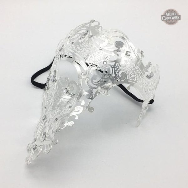 Masque demi visage élégant inspiré du carnaval de Venise