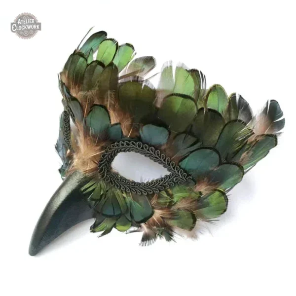 Masque steampunk avec motifs de faune élégants