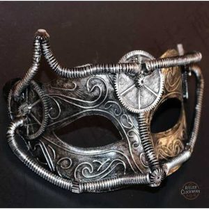 Masque steampunk avec motifs décoratifs raffinés