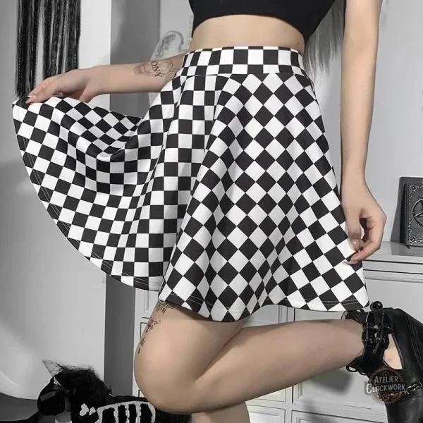 Jupe à volants dans un style punk steampunk pour femme