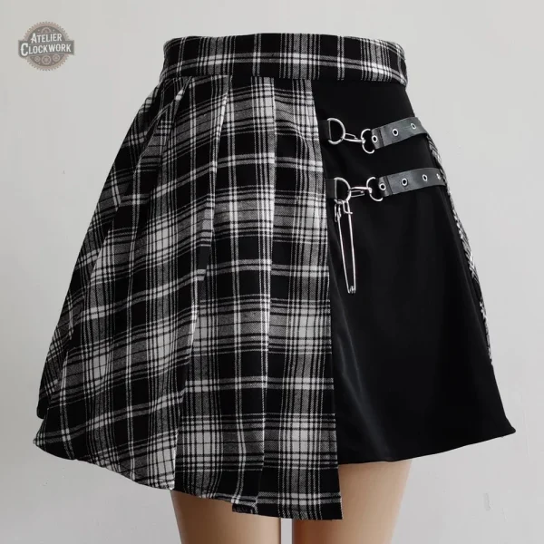 Jupe punk asymétrique pour un style unique et audacieux