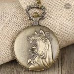 Montre à gousset cheval en bronze classique