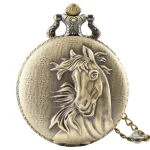 Montre à gousset Stallion avec motif équestre