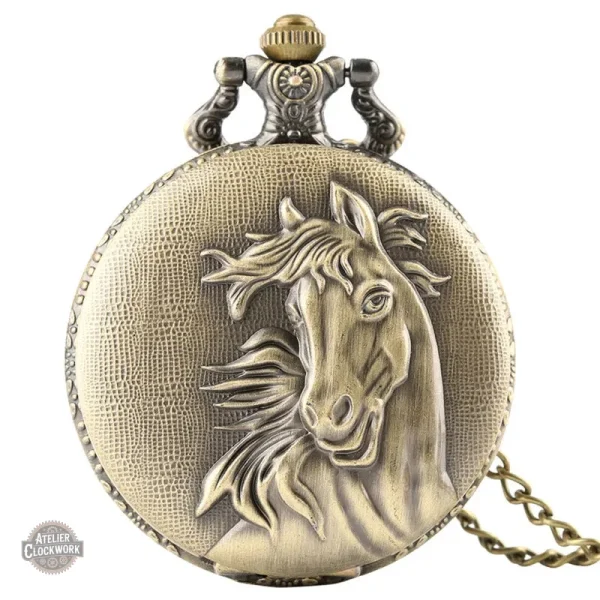 Montre à gousset Stallion design vintage