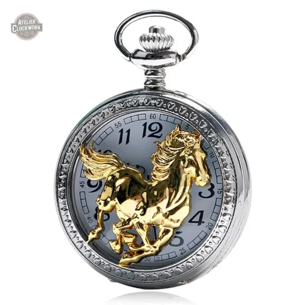 Montre à gousset bronze avec style rétro