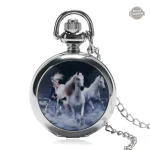 Montre à gousset cheval vintage en bronze - vue 3