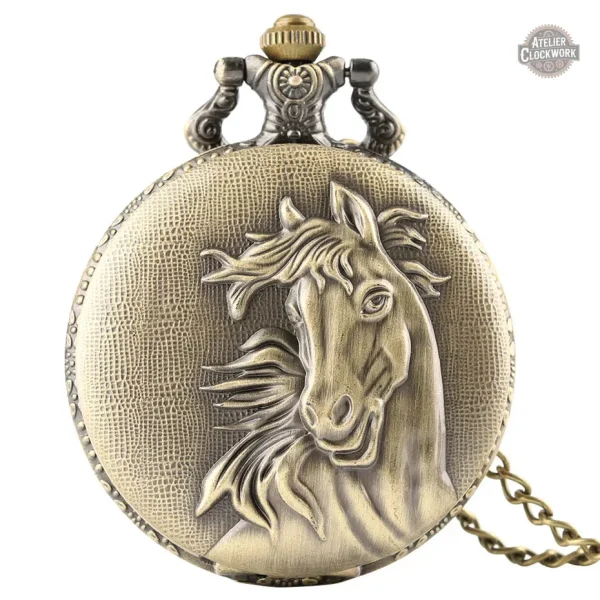 Stallion : montre à gousset en bronze