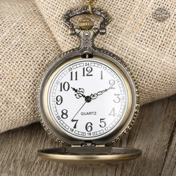 Montre à gousset en bronze avec cheval