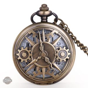 Montre à gousset engrenages creux élégante