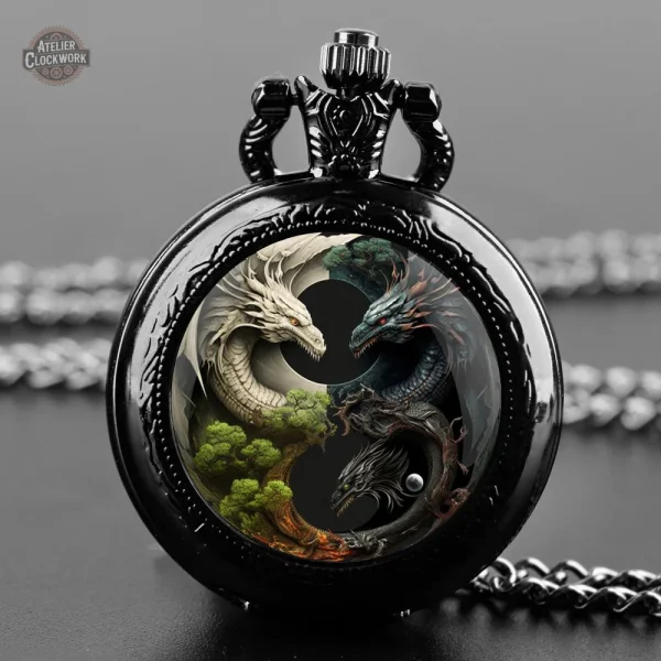 Garde-temps classique à gousset dragon