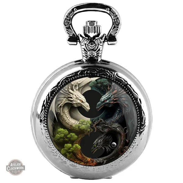 Montre à gousset ornée de dragon artistique