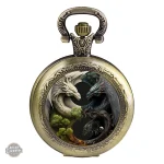 Accessoire de mode : montre à gousset dragon