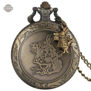 Montre à gousset Lapin - Alice au Pays des Merveilles