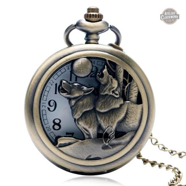montre-a-gousset-loup-steampunk-store-1 Montre Loup à Gousset élégante et intemporelle