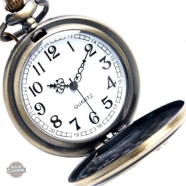 Montre à Gousset avec design de loup raffiné
