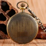 Montre à gousset squelette vintage avec mécanisme visible