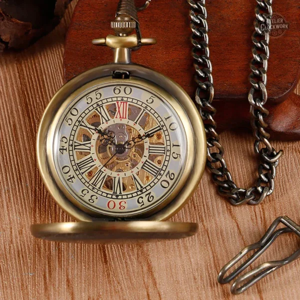 Garde-temps en métal, style vintage avec mouvement visible