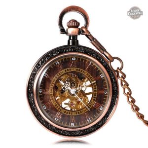 Montre à gousset Phileas Fogg avec mécanisme apparent