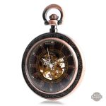 Mécanisme visible sur la montre à gousset Phileas Fogg