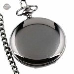 Montre à Gousset Noire - Obsidienne
