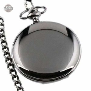 Montre à Gousset Noire - Obsidienne