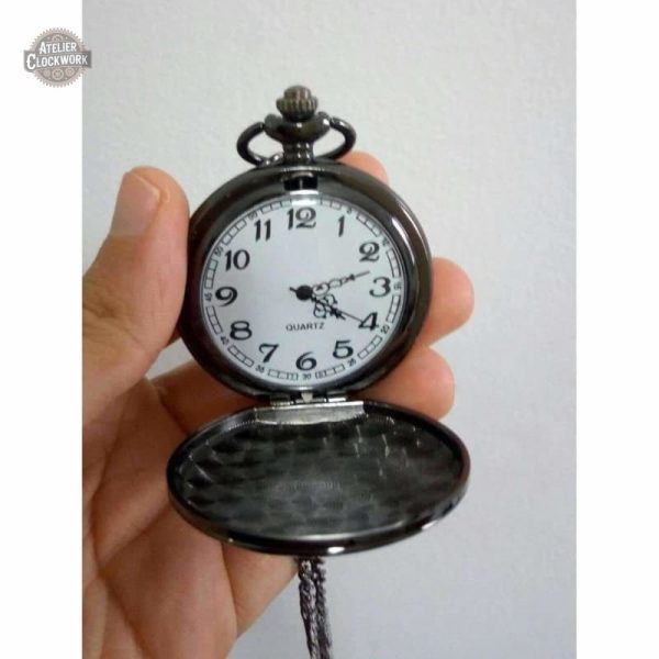 Montre à gousset en obsidienne - style raffiné