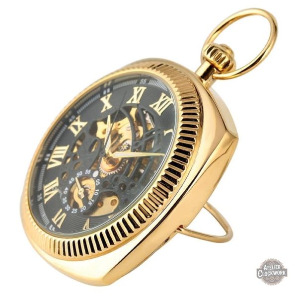 Montre à gousset élégante en plaqué or