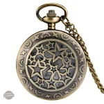 Montre à gousset steampunk en bronze avec étoiles creuses