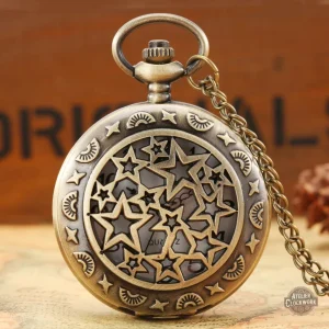 Montre à gousset à quartz au design steampunk élégant