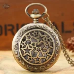 Étoiles creuses sur montre à gousset en bronze