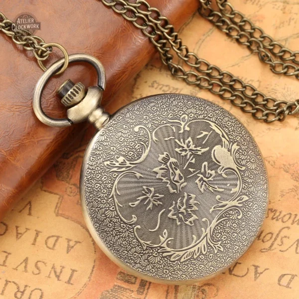 Design unique de montre à gousset en bronze étoilé