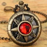 Montre à gousset élégante avec motif soleil