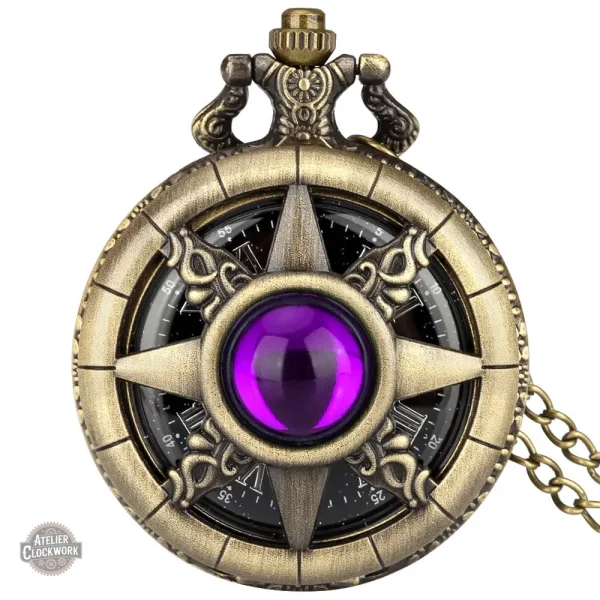 Montre à gousset steampunk en bronze - vue 14