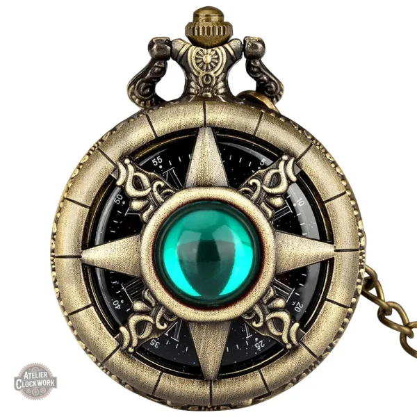 Montre à gousset steampunk en bronze - vue 15