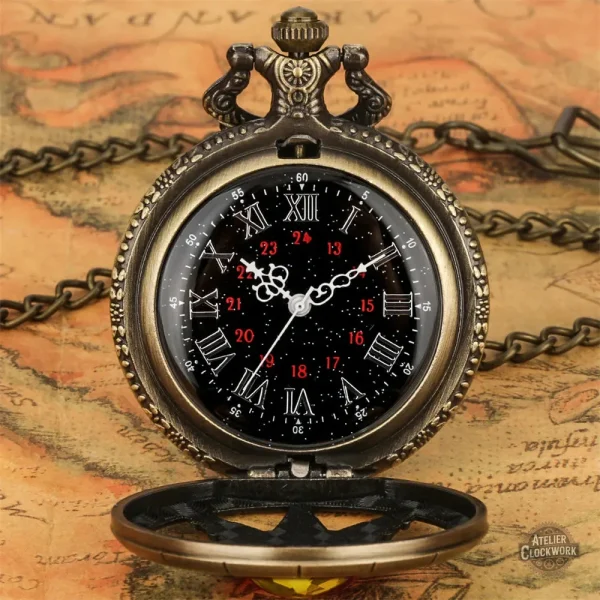 Montre à gousset en métal avec design unique