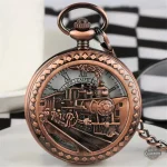 Montre à Gousset avec design Train à Vapeur