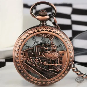 Montre à Gousset avec design Train à Vapeur