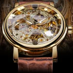 Montre homme squelette au design élégant et original