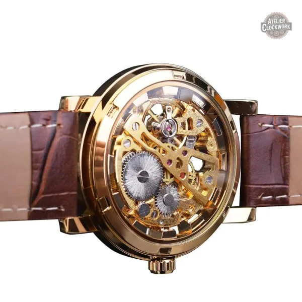 Horloge automatique avec mécanisme visible pour homme