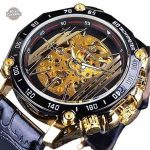 Montre automatique squelette Alpha pour homme steampunk