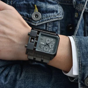 Montre Steampunk Homme élégante avec cadran carré