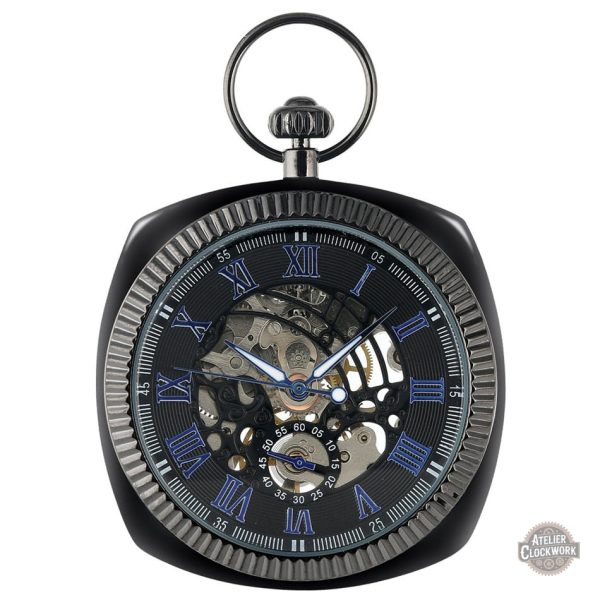 Montre à Gousset Carrée avec finition élégante