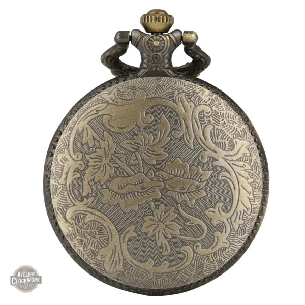Collier et montre de poche en bronze unique