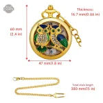 Montre à gousset creuse dorée avec motif abeille