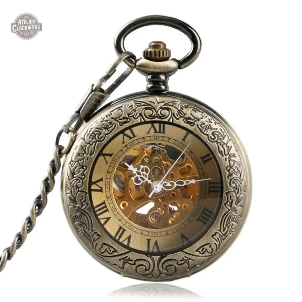 montre-de-poche-squelette-steampunk-store-1 Montre Gousset Skeleton Art design élégant et intemporel
