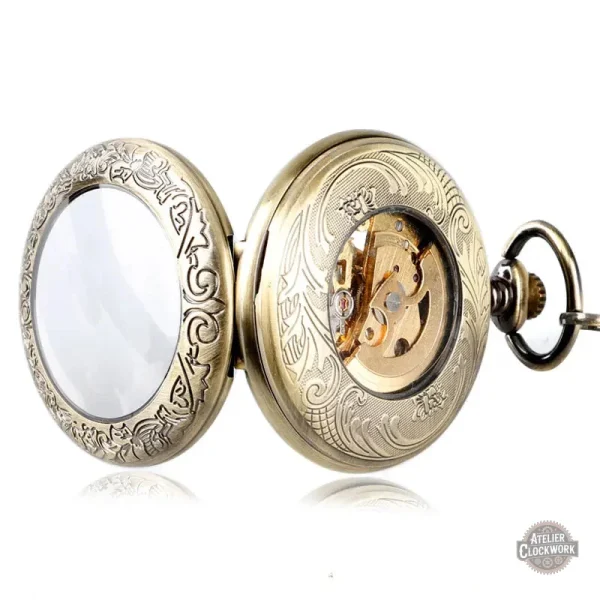 Accessoire vintage : Montre Gousset Skeleton Art