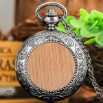Montre à gousset en bois artisanal